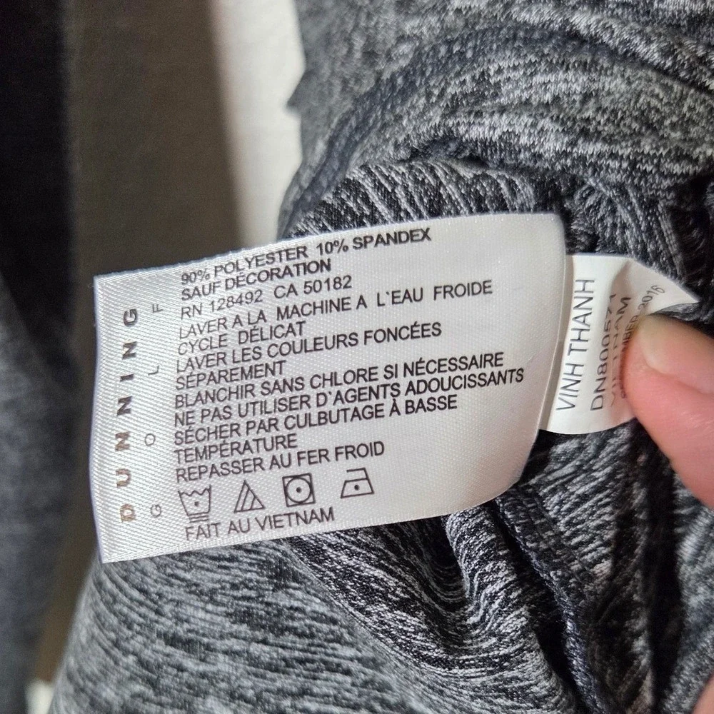Dunning Golf‎ Quarter Zip Pullover Gray Heather Performance Stretch Medium